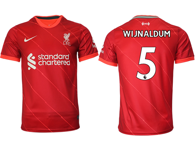 Men 2021-2022 Club Liverpool home aaa version red #5 Soccer Jersey->liverpool jersey->Soccer Club Jersey